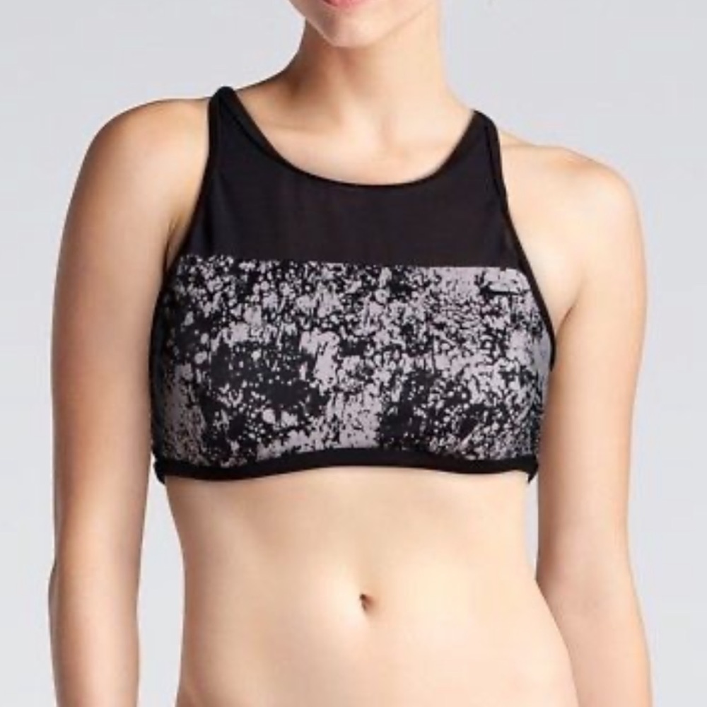 Nike High-Neck Mesh Cross-back Tie Bikini Top